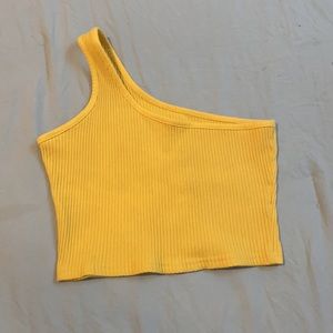 yellow crop top